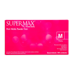 LUVA PARA PROCEDIMENTO NÃO CIRÚRGICO SUPERMAX NITRILO PINK