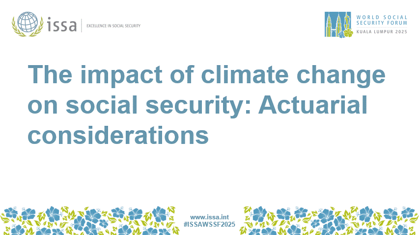 R3-Conference *multi* The impact of climate change on social security: Actuarial considerations