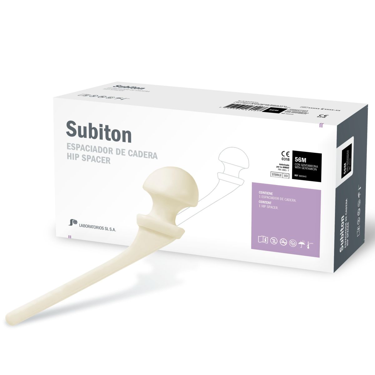 Subiton hip spacer