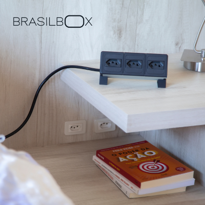 Extensão Caixa de Tomada de Sobreposição - Slim QTMOV