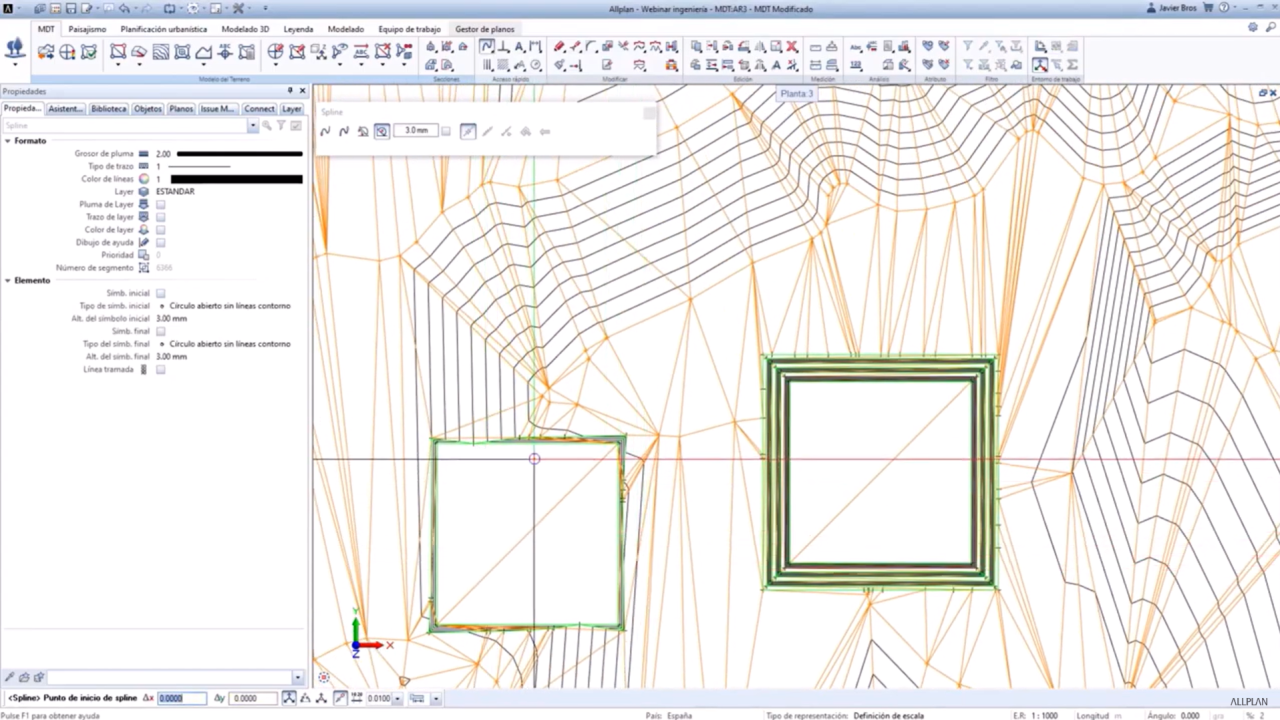 Terrain processing from Allplan Road