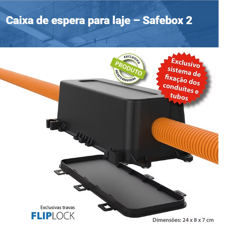 Caixa de espera para laje - Safebox 2 Nanoplastic