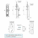 Fecho Escamoteável em Inox 304 para Cremona A1|A2|A3 com Trava p/ Cadeado - Linha Ecoflex