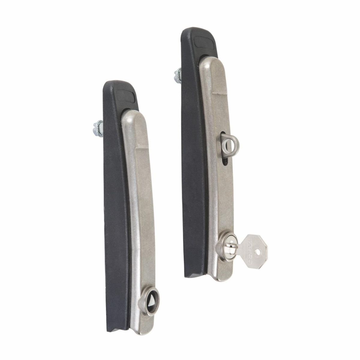 Fecho Escamoteável com Maçaneta em Inox 304 para Cremona A1|A2|A3 com Trava para Cadeado - Linha Ecoflex