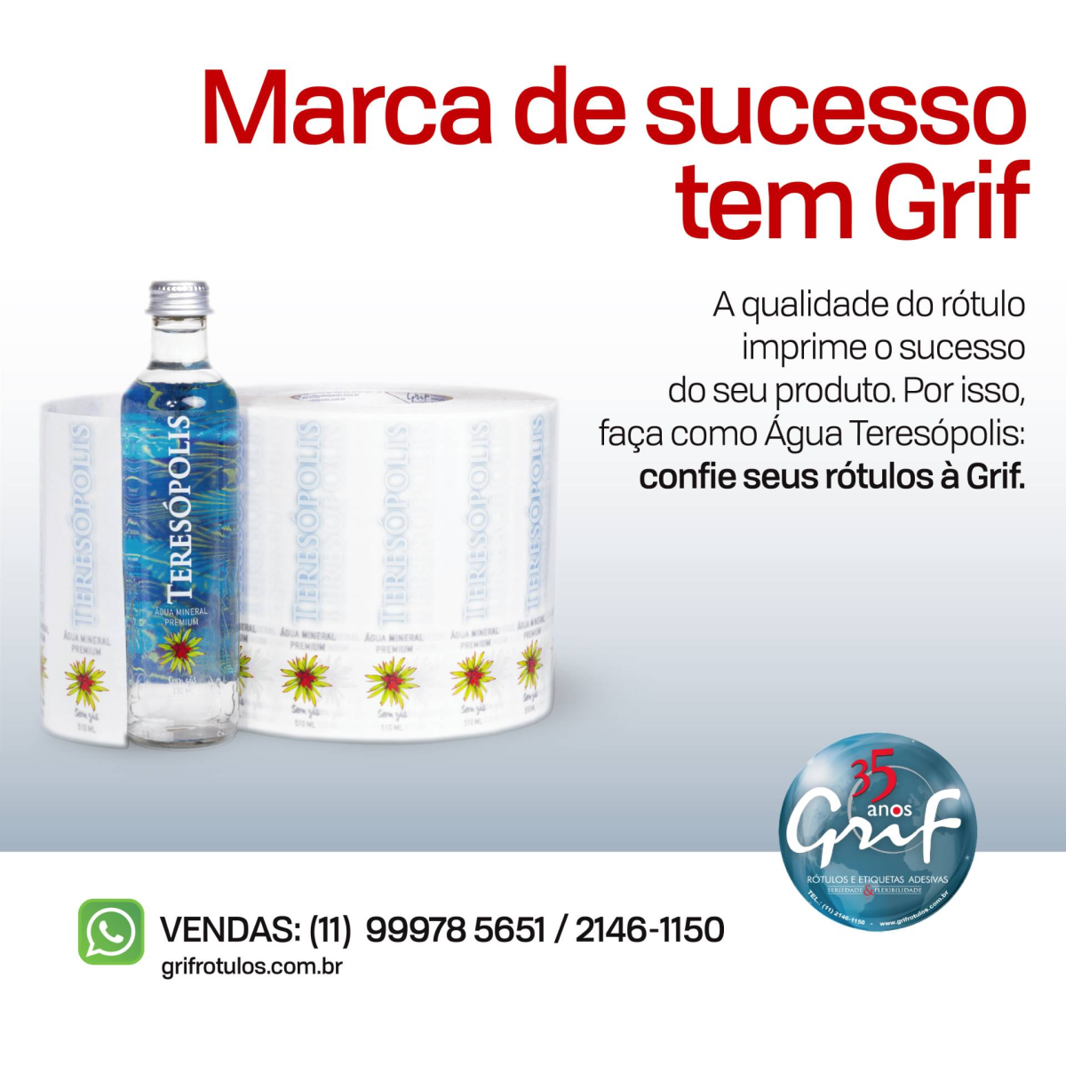 RÓTULO AUTOADESIVO ÁGUAS TERESÓPOLIS