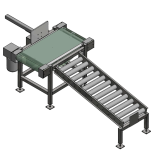 Esteira Transportadora, Sistema de Rejeição, Mesa Giratória de Acúmulo, Esteiras Laterais de Transferência de Produtos "Side Grip"