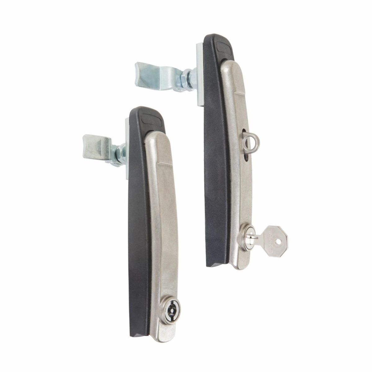 Fecho Escamoteável com Maçaneta em Inox 304 - Lingueta com Regulagem e Trava p/ Cadeado - Linha Ecoflex RFI