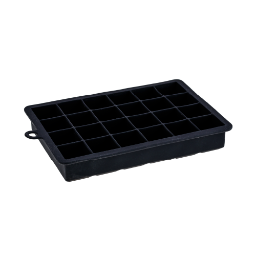 Forma de Gelo 24 Cubos 20 x 13 x 3cm em Silicone Preto - Weck