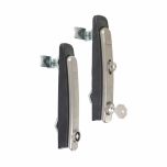 Fecho Escamoteável com Maçaneta em Inox 304 - Lingueta com Regulagem e Trava p/ Cadeado - Linha Ecoflex