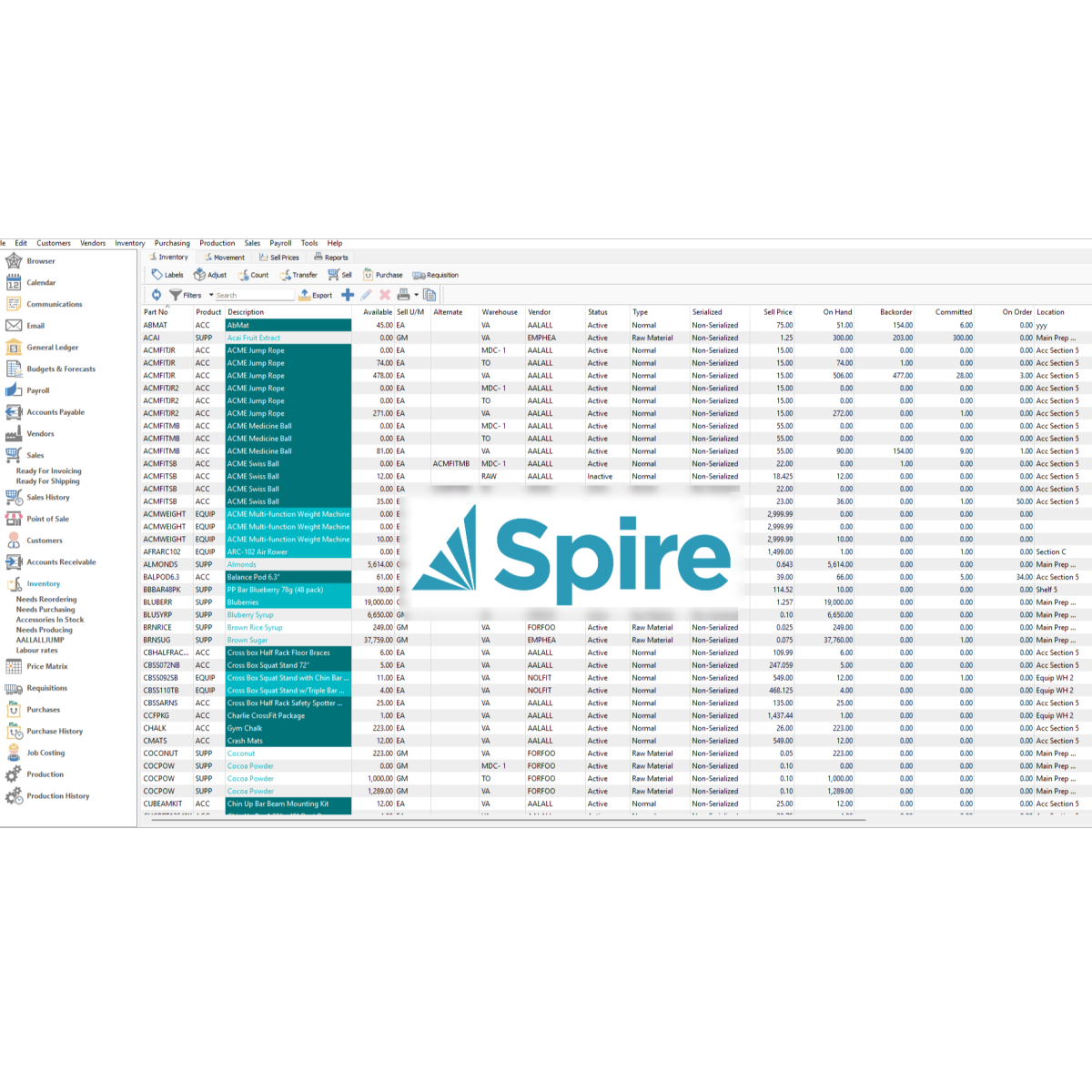 Spire - Fully Integrated ERP