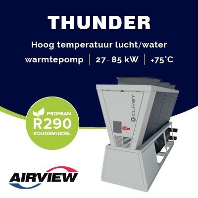 Clivet Thunder, hoog temperatuur propaan warmtepompen voor utiliteitsbouw