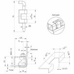 Dobradiça Inox Semi-Embutida com Abertura de 105°/180°