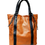 cow leather shopper