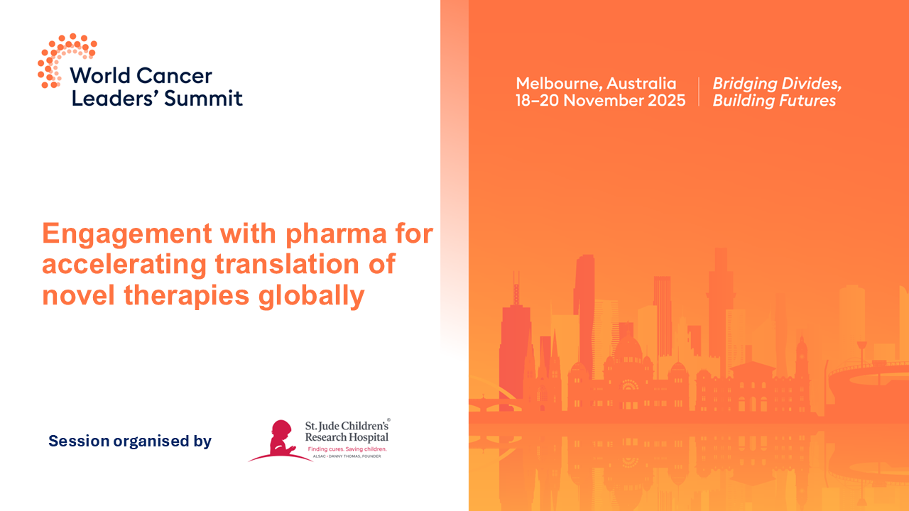 Engagement with pharma for accelerating translation of novel therapies globally