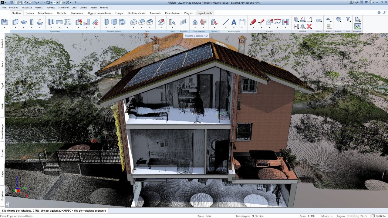 From laser scanner relief to 3D BIM model in practice