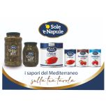 Tomates, cremes e legumes em conserva.