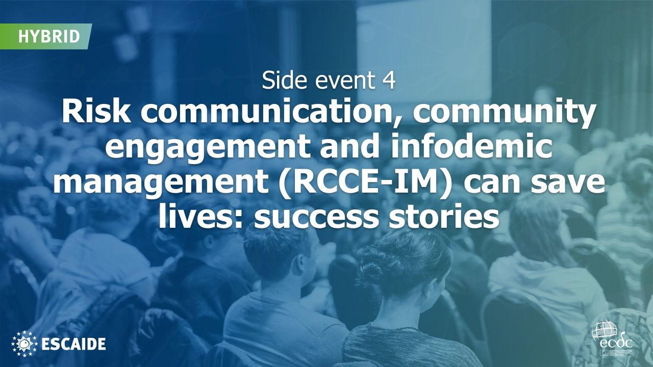 Side session 4 | Risk communication, community engagement and infodemic ...