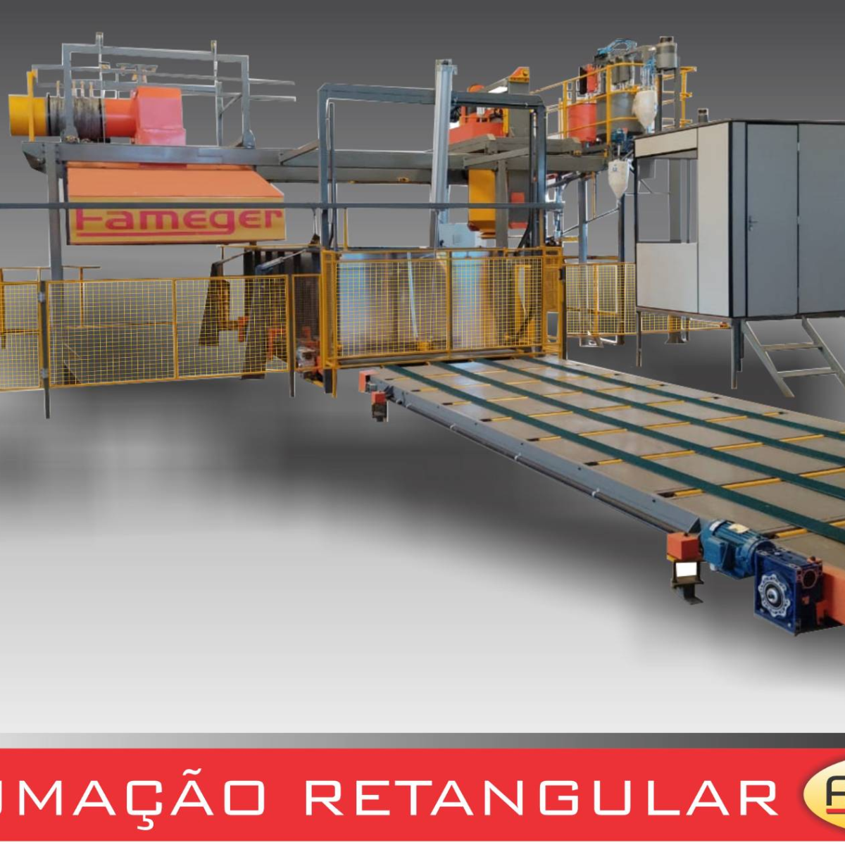 Espuma Application Machine ESPUMAÇÃO AUTOMATIZADA RETANGULAR 5M COM ESTEIRA