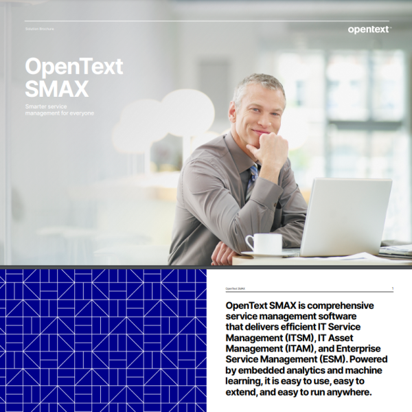 OpenText Service Management Automation X (SMAX) Brochure