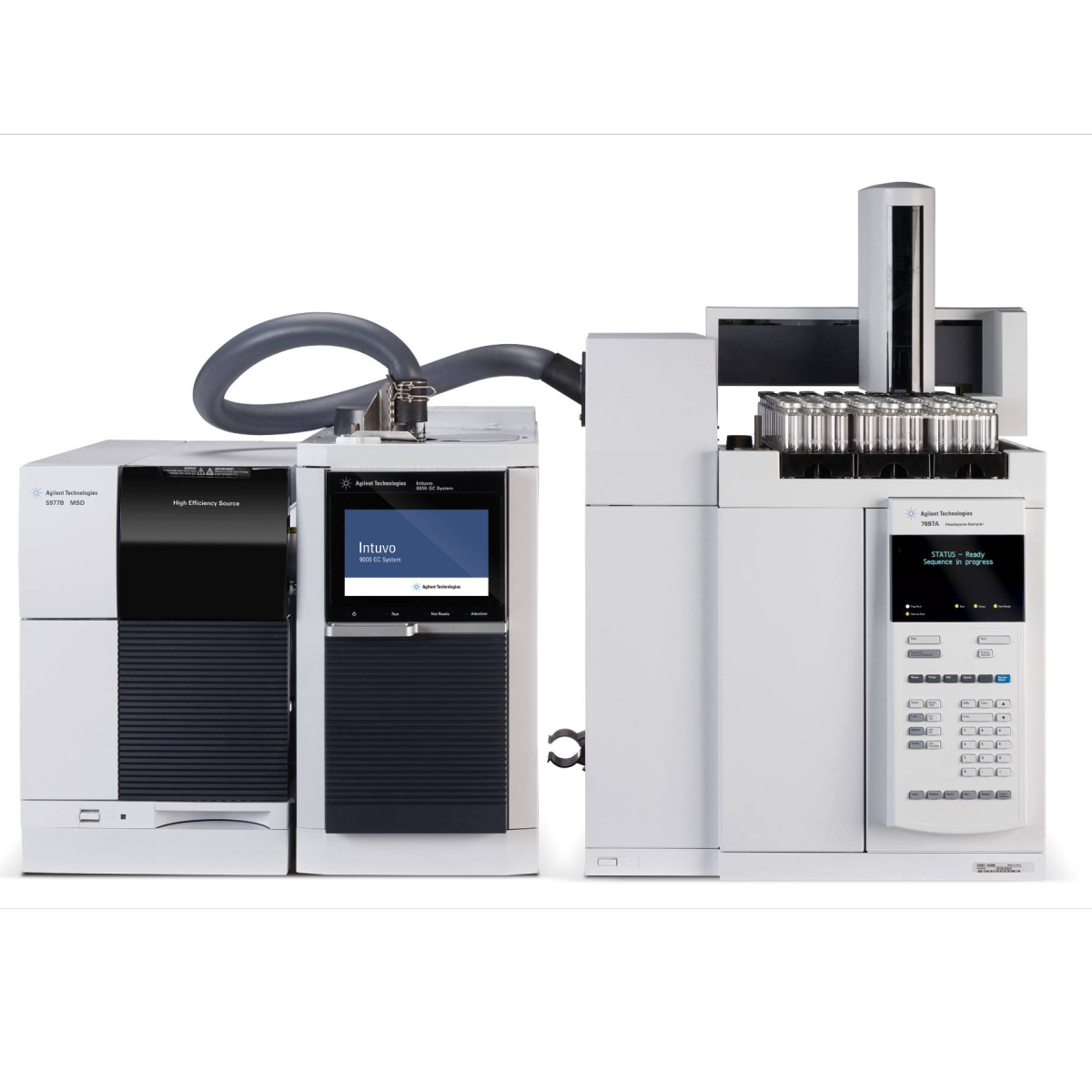 Agilent Intuvo 9000/5977B GC/MSD with 7697A headspace sampler