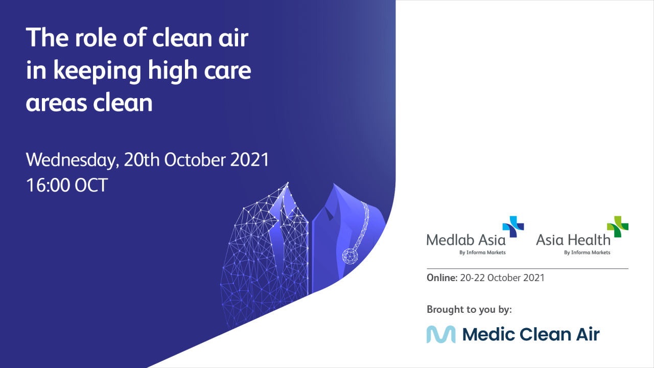 The role of clean air in keeping high care areas clean